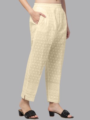 HouseOfCommon Regular Fit Women Cream Trousers