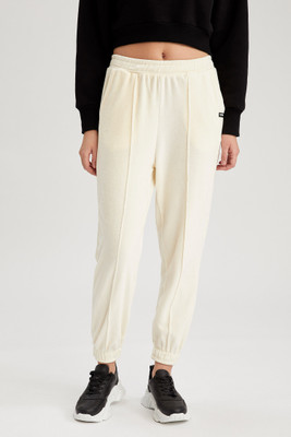 defacto Regular Fit Women Cream Trousers
