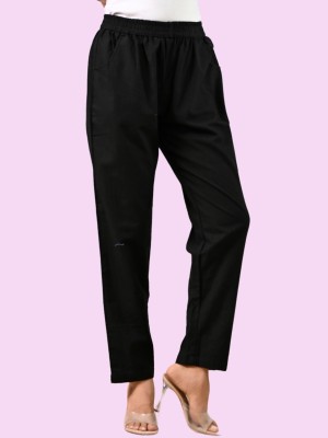 SAAV Regular Fit Women Black Trousers