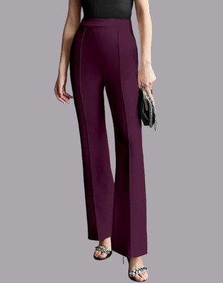HouseOfCommon Regular Fit Women Purple Trousers