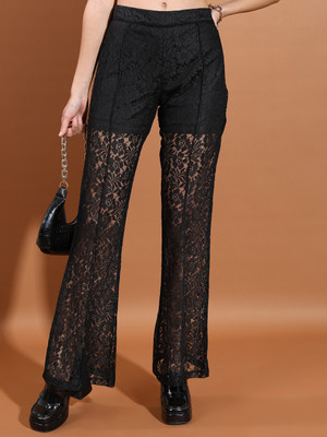 Tokyo Talkies Regular Fit Women Black Trousers