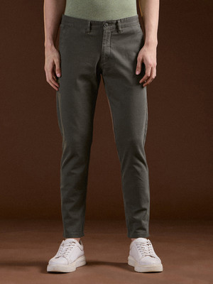THE BEAR HOUSE Slim Fit Men Grey Trousers
