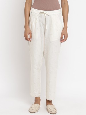 W Regular Fit Women White Trousers