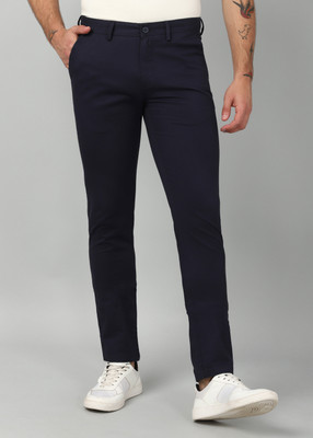 PETER ENGLAND Regular Fit Men Green Trousers