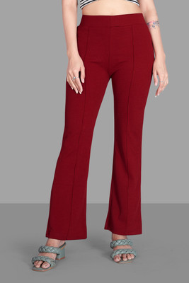 MILDTOUCH Regular Fit Women Maroon Trousers