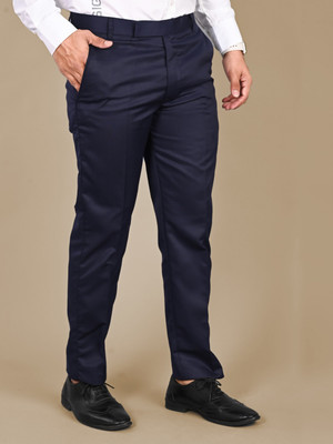 Priyanshu Clothing Regular Fit Men Dark Blue Trousers