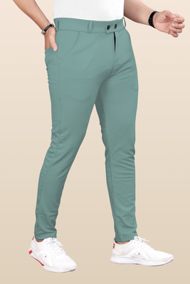 GIBBONTE Slim Fit Men Green Trousers