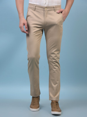 CRIMSOUNE CLUB Regular Fit Men Beige Trousers