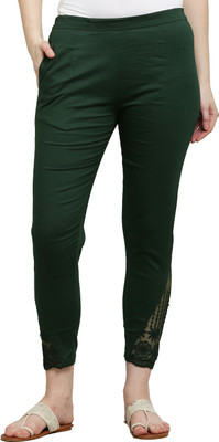 Sellingsea Regular Fit Women Dark Green Trousers