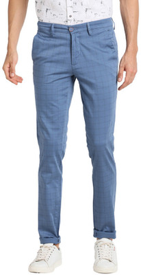 TURTLE Tapered Men Blue Trousers