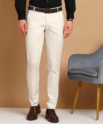 FUBAR Regular Fit Men Cream Trousers