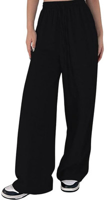 SAVAYO Loose Fit Women Black Trousers