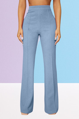 SKD TRENDZ Comfort Fit, Regular Fit Women Light Blue Trousers