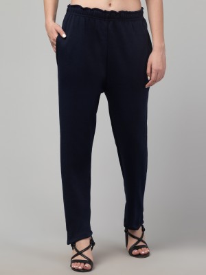 FamBee Regular Fit Women Dark Blue Trousers