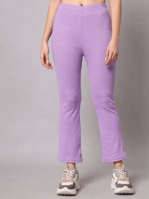 FUNDAY FASHION Slim Fit Women Purple Trousers