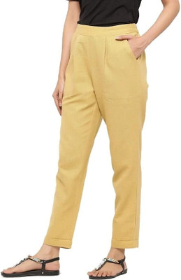 HouseOfCommon Regular Fit Women Beige Trousers