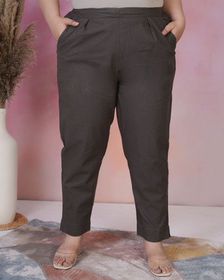 Anmi Regular Fit Women Brown Trousers