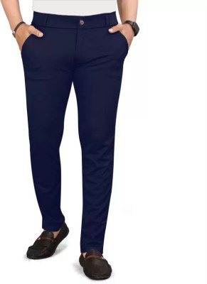 TopQore Regular Fit Men Blue Trousers