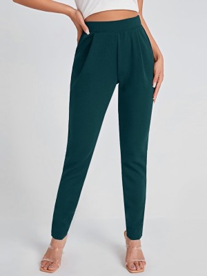 DE TRENDZ Regular Fit Women Green Trousers