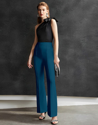 HouseOfCommon Regular Fit Women Blue Trousers