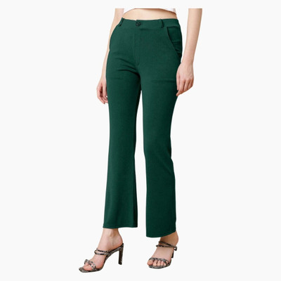 INDIANRANG Regular Fit Women Green Trousers