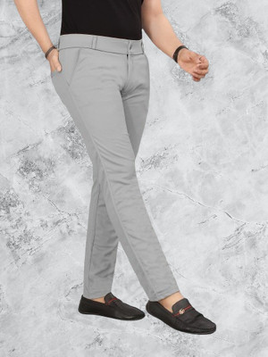 Nortex Regular Fit Men Silver Trousers