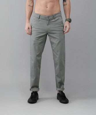 Roadster Regular Fit Men Grey Trousers