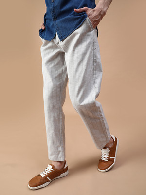 V-MART Regular Fit Men White Trousers