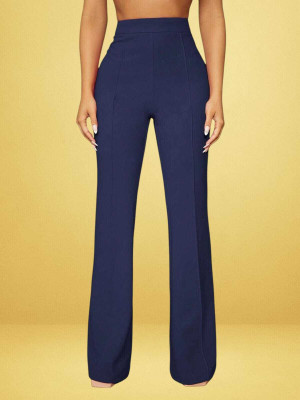HouseOfCommon Loose Fit Women Blue Trousers
