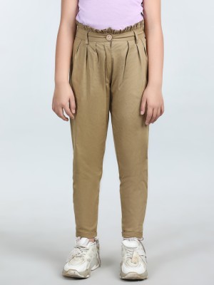 CUTIEKINS Regular Fit Girls Beige Trousers