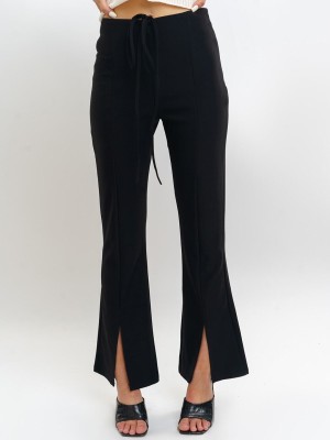 Freakins Regular Fit Women Black Trousers