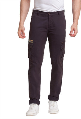 PARX Tapered Men Grey Trousers