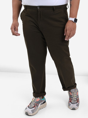 HIGHLANDER Plus Size Regular Fit Men Green Trousers