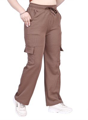 TINY TOY Straight Fit Women Brown Trousers