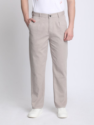 iVOC Straight Fit Men Grey Trousers