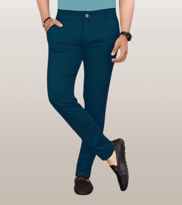 GOPUNJCREATION Slim Fit Men Dark Green Trousers