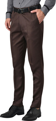 ARDLOR Regular Fit Men Brown Trousers