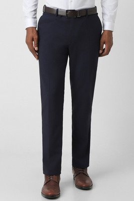 PETER ENGLAND Slim Fit Men Blue Trousers
