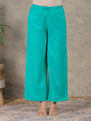 Aramya Comfort Fit Women Green Trousers