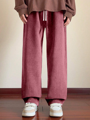 Rajovati Loose Fit Men Pink Trousers