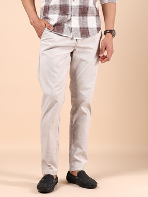 V-MART Slim Fit Men Grey Trousers