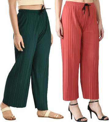 GLOWIC Regular Fit Women Multicolor Trousers