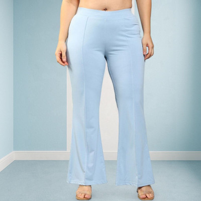 HouseOfCommon Loose Fit Women Light Blue Trousers