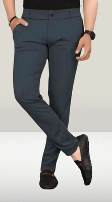 CIVIRASTYLE Regular Fit Men Grey Trousers