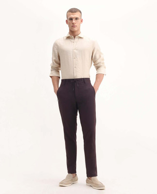 RARE RABBIT Regular Fit Men Purple Trousers