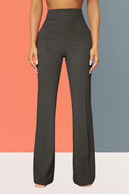 AKOTTY Comfort Fit, Regular Fit Women Grey Trousers