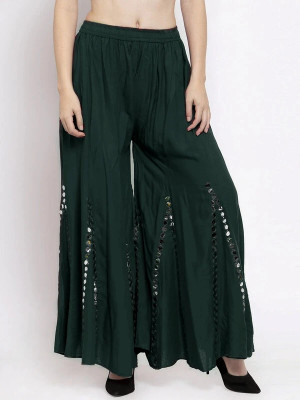 SMAASUM Comfort Fit Women Green Trousers