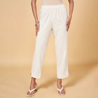 Rangmanch by Pantaloons Regular Fit Women White Trousers