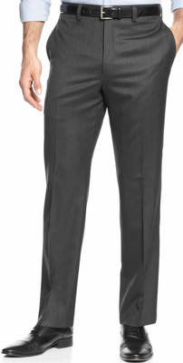 Adam Phillip Regular Fit Men Black Trousers