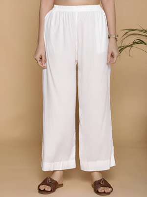 Oxinexx Relaxed Women White Trousers